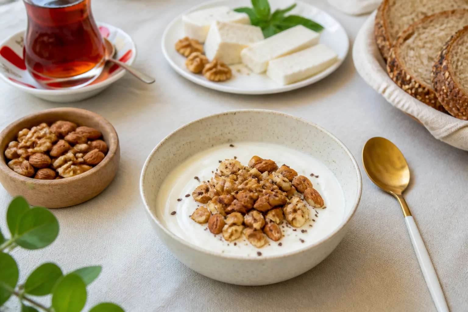 صبحانه مقوی با گردو و بادام