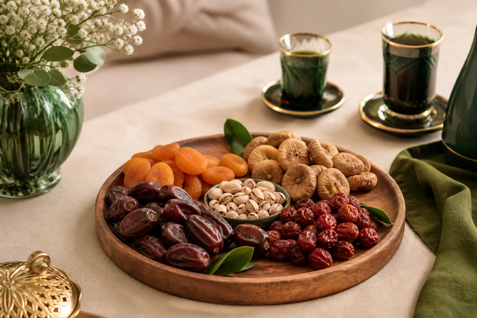 سینی میوه خشک برای مهمان